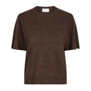 Neo Noir Brun Melange Stickad Topp Brown, Dam