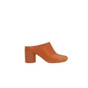 MM6 Maison Margiela Orange läder mule sandaler Orange, Dam