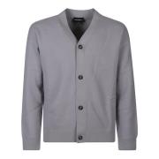 Emporio Armani Stilfull Stickad Cardigan Sweater Gray, Herr