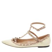 Valentino Vintage Pre-owned Laeder lgskor Beige, Dam