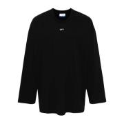 Off White Svart Crew Neck T-shirt Black, Herr