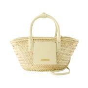 Jacquemus Ivory Läder Toteväska - Dubbel Slitage White, Dam