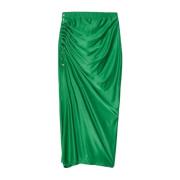 Paco Rabanne Elegant Draperad Långkjol Green, Dam