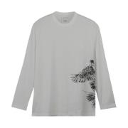 Y-3 Bomull Tryckt T-shirt White, Herr