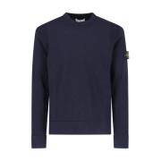 Stone Island Marinblå Crew-Neck Ulltröja Blue, Herr