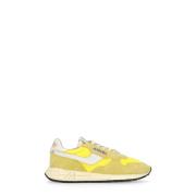 Autry Gula Lädersneakers för Kvinnor Yellow, Dam