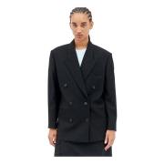 The Row Ull Dubbelknäppt Blazer Black, Dam