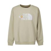 The North Face Beige Logo Sweatshirt med Fleece Interiör Beige, Herr