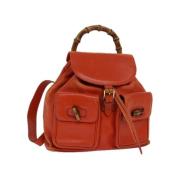 Gucci Vintage Pre-owned Laeder ryggsckar Orange, Dam