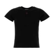 Alexander McQueen Klassisk Svart Bomull T-shirt Black, Dam