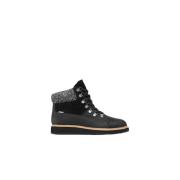 Toms Svarta Läder Mid-High Snörstövlar Black, Herr