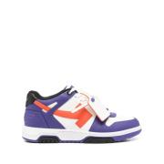 Off White Blå Oxford Sneaker med Zip Tie Blue, Herr