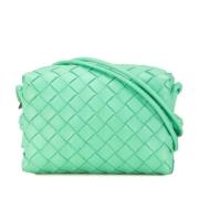 Bottega Veneta Vintage Pre-owned Laeder axelremsvskor Green, Dam