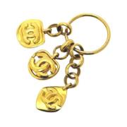 Chanel Vintage Pre-owned Metall nyckelhllare Yellow, Dam