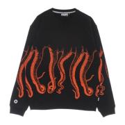 Octopus Svart lättvikts crewneck sweatshirt med Octopus-logotyp Black,...