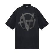 Vetements Svart Crew Neck Kortärmad Black, Herr