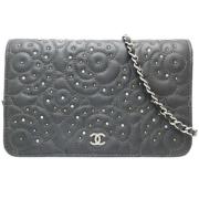 Chanel Vintage Pre-owned Tyg chanel-vskor Gray, Dam