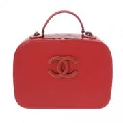 Chanel Vintage Pre-owned Tyg chanel-vskor Red, Dam