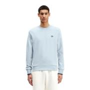 Fred Perry Blå Crewneck Sweatshirt Blue, Herr