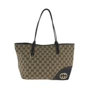 Gucci Vintage Pre-owned Canvas gucci-vskor Beige, Dam