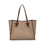 Gianni Chiarini Marcella Bicolor Tote med Läderkant Brown, Dam