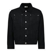 Drole de Monsieur Svart Denim Slim Fit Jacka Black, Herr