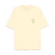 Drole de Monsieur Gul Crew Neck Kortärmad T-shirt Yellow, Herr