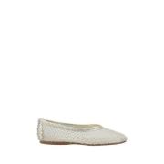 Forte Forte Mesh Strass Ballerinas White, Dam