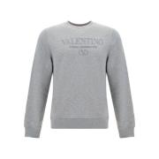 Valentino Ikoniskt Monogram Sweatshirt Gray, Herr