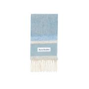 Acne Studios Blå Gul Scarf Lyx Vinter Blue, Unisex