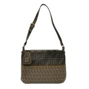 Fendi Vintage Pre-owned Canvas axelremsvskor Brown, Dam