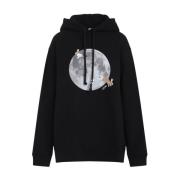 Loewe Svart Loose Fit Hoodie Black, Dam