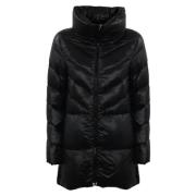 Herno Svart Quiltad Nylonrock Black, Dam