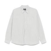 A.p.c. Randig Boyfriend Skjorta Vit White, Dam