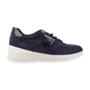 Geox Stiliga Sneakers för vardagsbruk Blue, Dam