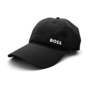 Hugo Boss Svart Syntetisk Keps med Kardborreknäppning Black, Herr