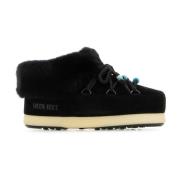 Moon Boot Svarta Mocka Slip Ons Black, Dam