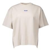 Olaf Hussein Retro Logo Boxy Tee Beige Beige, Dam