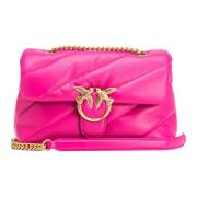 Pinko Klassisk Love Bag Puff med Diamond Cut Pink, Dam