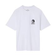 Edwin Vit T-shirt med tryckt logotyp och korta ärmar White, Herr