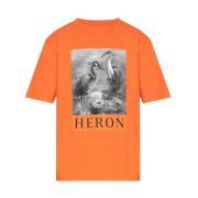 Heron Preston Tryckt T-shirt Orange, Herr