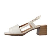 Geox Elegant High Heel Sandaler Beige, Dam