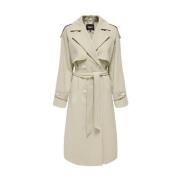 Only Stilren Trenchcoat för Kvinnor Beige, Dam