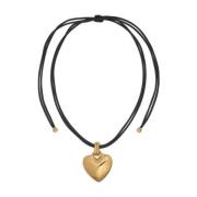 Patou Svart Justerbar Knut Armband Guld Hardware Black, Dam