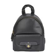 Braccialini Mjuk Faux Läder Ryggsäck Black, Dam