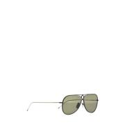 Thom Browne Svarta Aviator Solglasögon Gröna Linser Black, Unisex