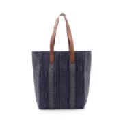 Hermès Vintage Pre-owned Canvas totevskor Blue, Dam