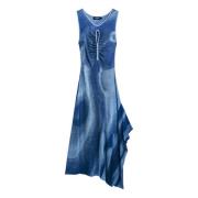 Desigual Vår/Sommar Dam Lång Klänningskollektion Blue, Dam