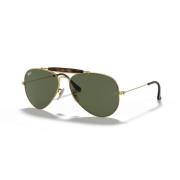 Ray-Ban Aviator Stil Solglasögon Gröna/Grå Linser Yellow, Unisex