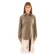 PINKO Poplin Fickskjorta i Corea Stil Beige, Dam